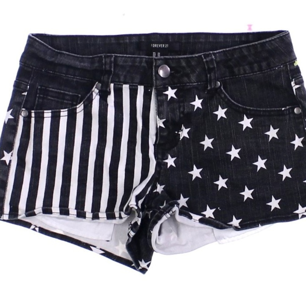 Forever 21 High Waist Shorts Womens Sz 25 black
